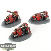 Space Marines - 3 Outriders - bemalt