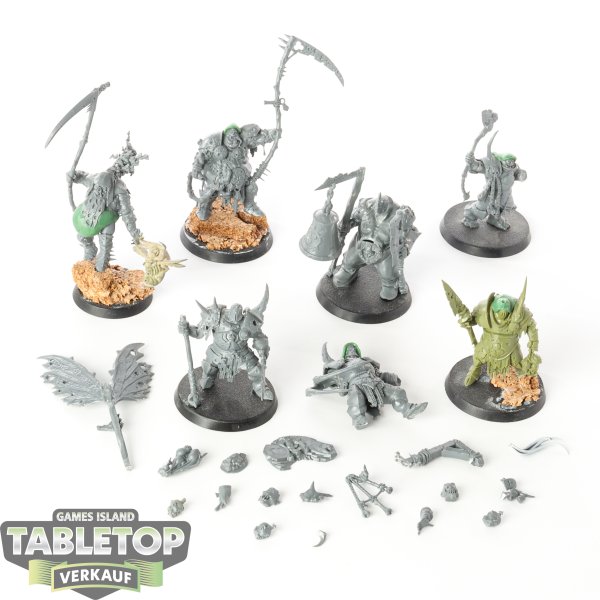 Maggotkin of Nurgle - 7x Putrid Blightkings - unbemalt