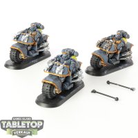 Space Marines - 3 x Bike Squad klassisch - bemalt