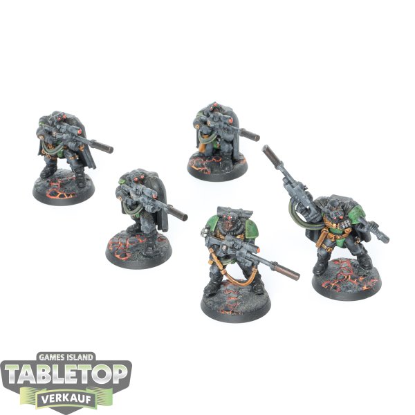 Dark Angels - 5 x Scouts with Sniper Rifles klassisch - bemalt