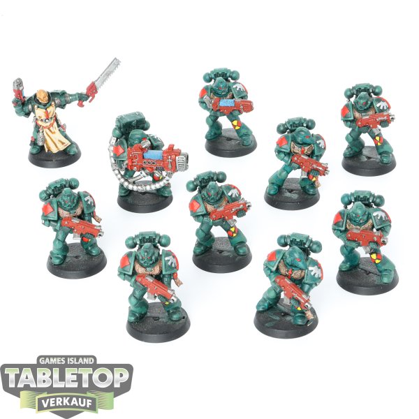 Dark Angels -  10 x Tactical Squad klassisch - bemalt