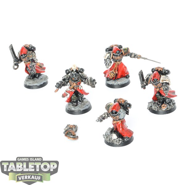 Dark Angels - 5 x Company Veterans - bemalt