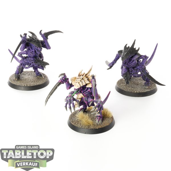 Tyraniden - 3x Tyranid Warriors - teilweise bemalt