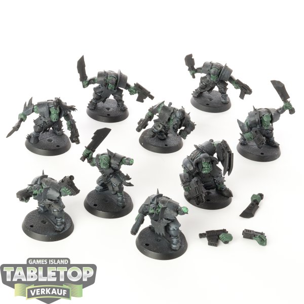 Orks - 9x Boyz - teilweise bemalt