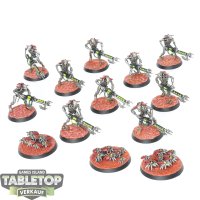 Necrons - 10x Necron Warriors & 3x Scarabs - bemalt