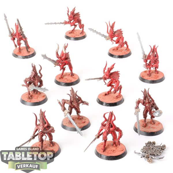 Blades of Khorne - 10 x Daemons Of Khorne Bloodletters - bemalt