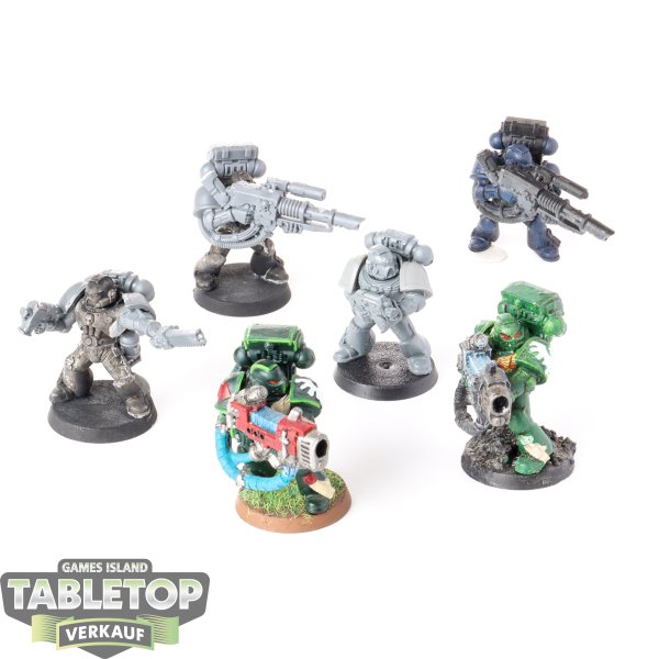 Dark Angels - 5 x Devastator Squad klassisch - teilweise bemalt