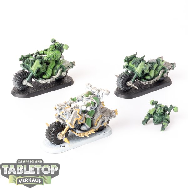 Chaos Space Marines - 3 x Chaos Bikers - teilweise bemalt