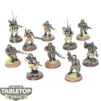 Astra Militarum - 10x Cadian Shock Troops (Classic) - bemalt