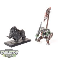 Orc & Goblin Tribes - Orc Warboss Mounted - klassisch...