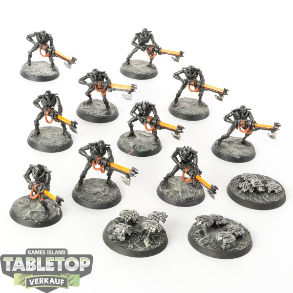 Necrons - 10 x Necron Warriors & 3 x Scarabs klassisch - bemalt