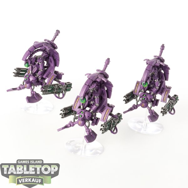 Necrons - 3 x Tomb Blades - bemalt