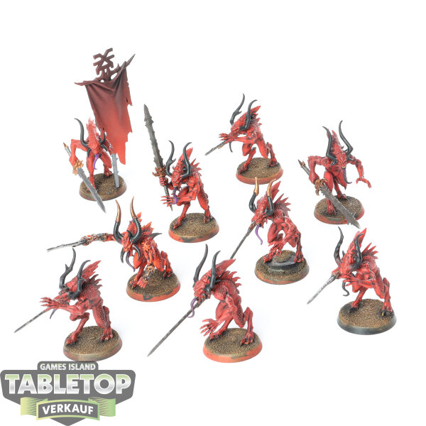 Blades of Khorne - 10 Bloodletters - bemalt