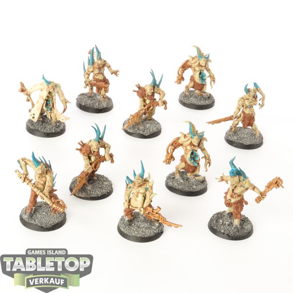 Death Guard - 10x Poxwalkers - bemalt