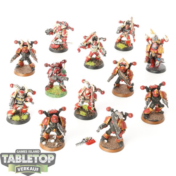 Chaos Space Marines - 12x Chaos Space Marines - klassisch - bemalt