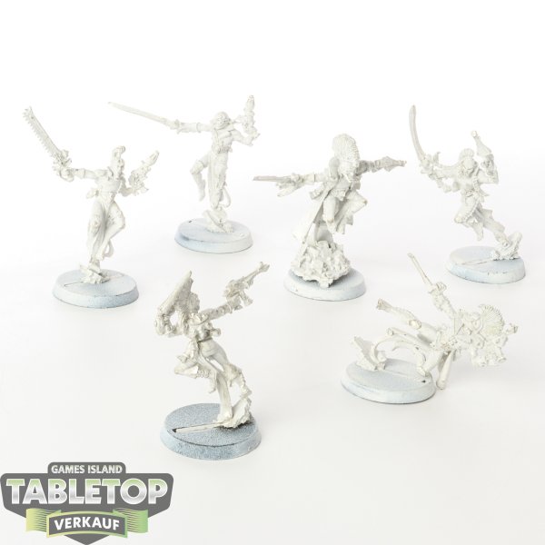 Craftworlds - 6x Harlequin Troupe (Classic) - grundiert