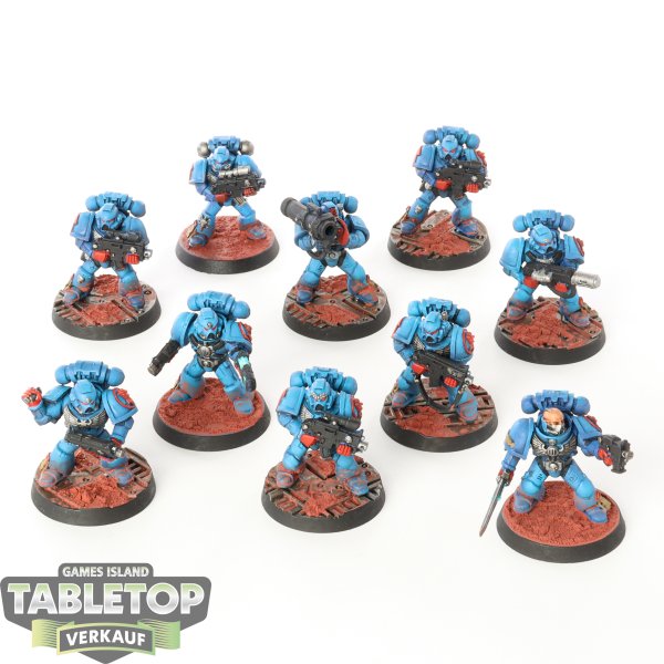 Space Marines - 10x Tactical Marines - bemalt