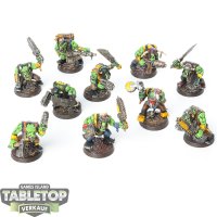 Orks - 10x Ork Boyz - bemalt