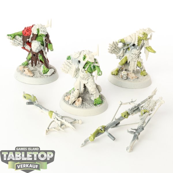 Orruk Warclans - 3 x Man-Skewer Boltboyz - teilweise bemalt