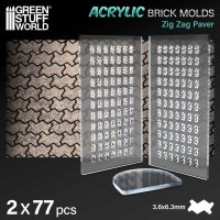 Green Stuff World - Acrylic molds - Zig Zag Pavement