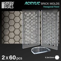 Green Stuff World - Acrylic molds - Hexagonal Paver