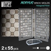 Green Stuff World - Acrylic molds - Octagon Paving Brick