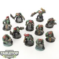 Orks - 11 x Ork Boyz - bemalt