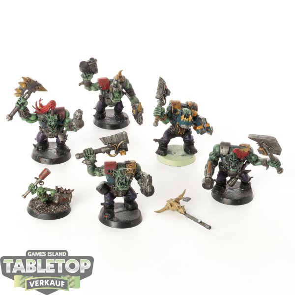 Orks - 5 x Ork Nobz - bemalt