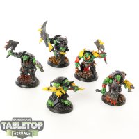 Orks - 5 x Ork Nobz (Brutes) - bemalt