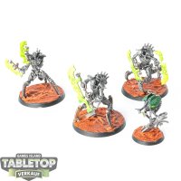 Necrons - 3 Skorpekh Destroyers & Plasmacyte - bemalt