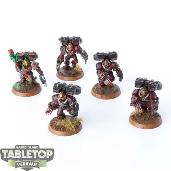 Blood Angels - 5 x Vanguard Veteran Squad - bemalt