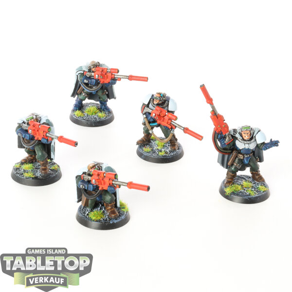 Space Marines - 5 x Scouts with Sniper Rifles klassisch - bemalt