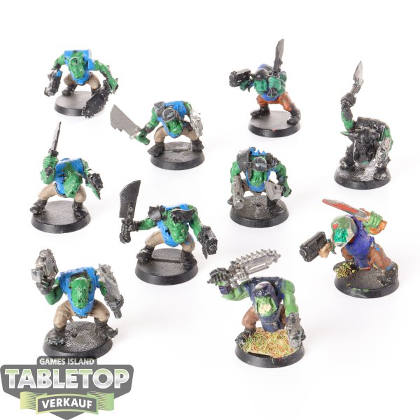 Orks - 10 Boyz - teilweise bemalt