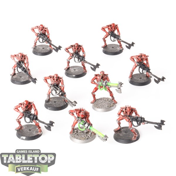 Necrons - 10 x Necron Warriors klassisch - teilweise bemalt