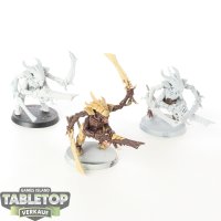 Tyraniden - 3 Tyranid Warriors - teilweise bemalt