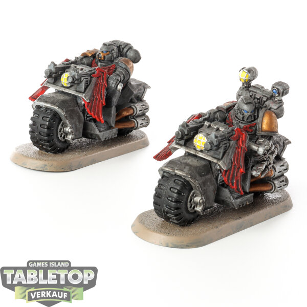 Dark Angels - 2 Ravenwing Bike Squadron - bemalt