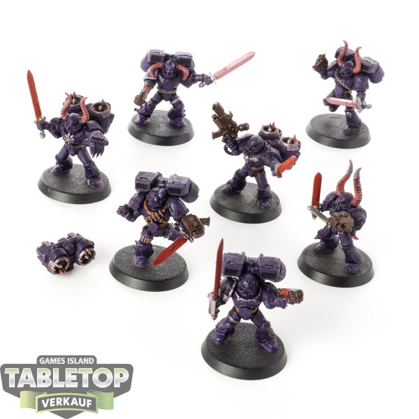 Chaos Space Marines - 7 Raptors - bemalt