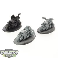 Space Marines - 3 x Outriders - teilweise bemalt