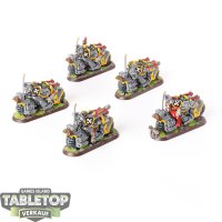 Space Marines - 5x Red Scorpion Biker - klassisch - bemalt