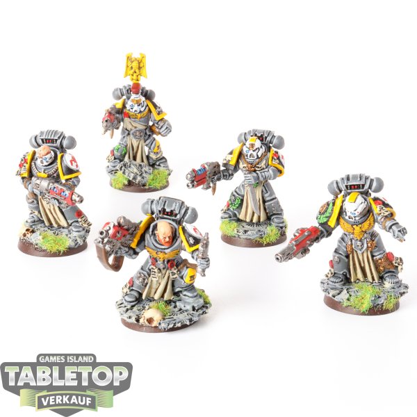 Space Marines - 5x Red Scorpion Sternguard Veteran Squad - bemalt