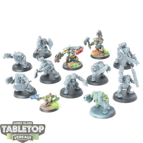 Orks - 11 Boyz klassisch - teilweise bemalt