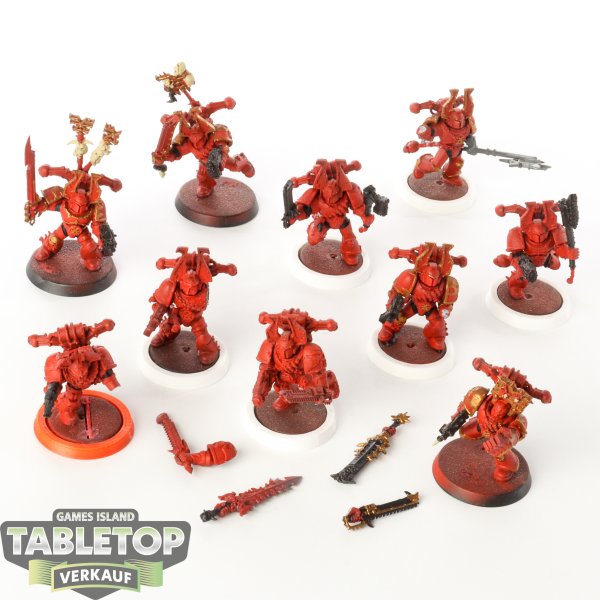 World Eaters - 10 x Khorne Berserker klassisch - teilweise bemalt