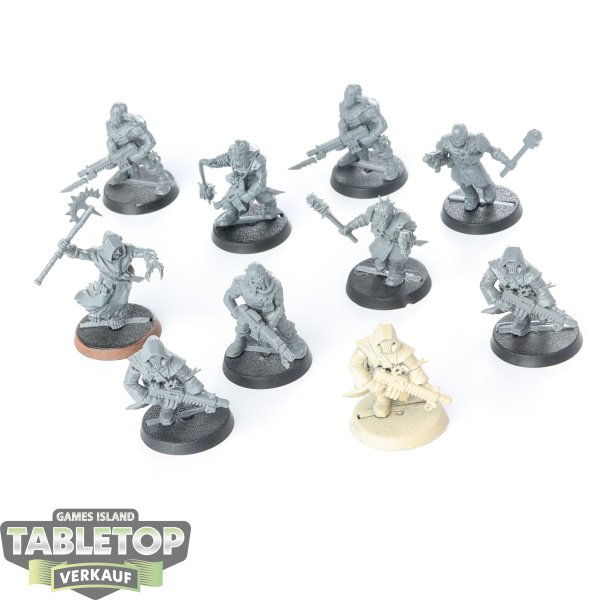 Chaos Space Marines - 10x Chaos Cultists - unbemalt