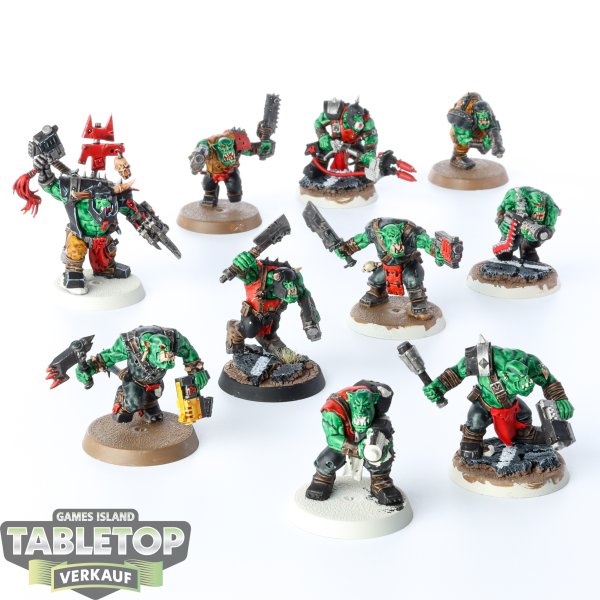 Orks - 10 Boyz - teilweise bemalt