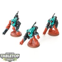 Tau Empire - 3x XV25 Stealth Battlesuits - bemalt