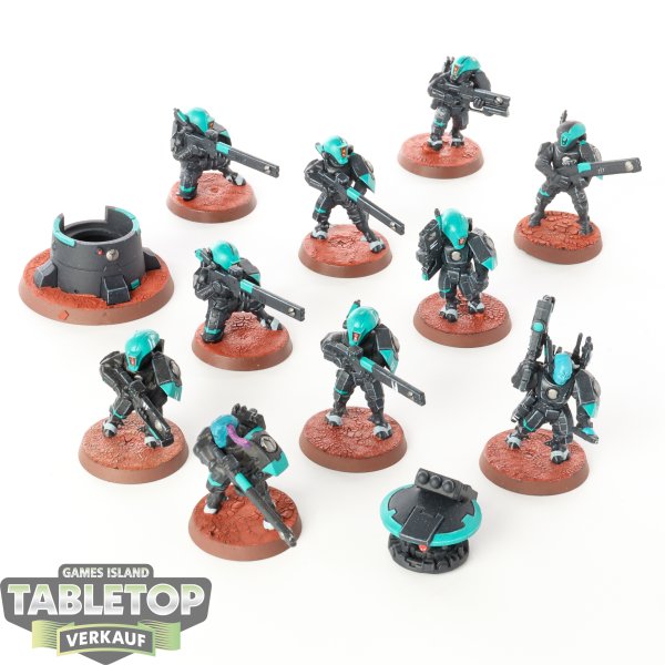 Tau Empire - 10x Fire Warriors - bemalt