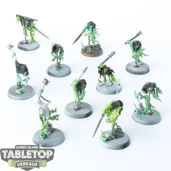 Nighthaunt - 10 x Chainrasp Hordes - teilweise bemalt