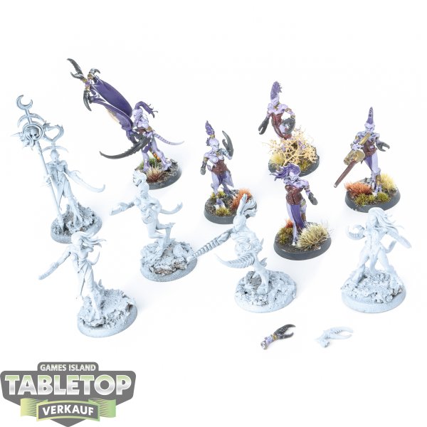 Hedonites of Slaanesh - 10 x Daemonettes of Slaanesh - teilweise bemalt