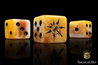 Baron of Dice - Lightning Hammer, Yellow 16mm Square...