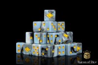 Baron of Dice - Snow Wolf 16mm Round Corner Dice (25)